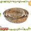 Wicker crafts simple oval corn husk food seed egg holder tray with handle                        
                                                Quality Choice
