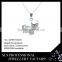 2015 Children jewelry necklace pendant micro paved cubic zirconia silver calf shape pendant