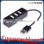 Promotional Multiport Adapter 4 Port Usb Hub With Power Supply