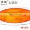 NEW PC Lens Chrome Housing Super Bright Oval Amber Super Bright LED Side Light