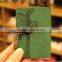 Embossing leaf design PU leather card holder bag