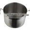 Low body high temperature CE approve hotel restaurant commercial stainless steel Soup pot with double-ply bottome 170L