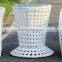 outdoor use rattan chair / rattan cafe chair in white color