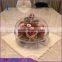 high quality clear glass cake stand with dome