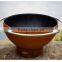 Custom Steel Outdoor Fire Pit Firepit Art Scallops and Steel Spark Guard