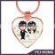 Wholesale Personalized sweet love heart wedding picture printing Keychain