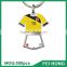 China Supplier custom metal two sided t shirt soccer team keychain