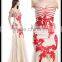 Semi-sweetheart Mermaid Champagne Backless Lace Fashion Mature Women Cocktail Dress