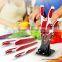 6pcs non stick coating stainless steel knife set