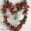 Xmas decorations door wreath with candle ring foam berry with pine cone holly leaf assorted for home decorations