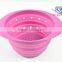 Dongguan silicone colorful folding drain bowl picnic basket set