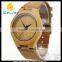 WJ-5356 genuine real leather band Japan movement wood face watch wood