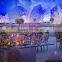 Clear top glass wedding and event dining table