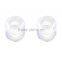 Ipink 10 Pairs Transparent Acrylic Hollow Saddle Plug Flesh Tunnel Earlet - Available in Low & Giant Gauges