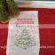 Organic Cotton Christmas Favor Bags, Muslin Cloth Bags Snowman Santa Tree