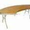 PVC Edging Serpentine Hotel Small Wood Folding Table