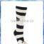 white / black Penguin Fluffy Knee High Socks for women