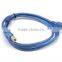 Wholesale transparent Blue USB 2.0 Male A To Male B USB Printing Cable 1m
