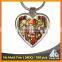 Best selling metal heart-shaped souvenir print religious oem keychain