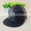 HOT selling PU leather blank black color Hiphop rock Hats trucker Baseball outdoor sports metal plate snapback Caps