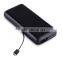 TRUSDA New product Lithium battery charger built in cable solar power bank 13000mAh with CE FCC ROHS
