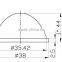 60 degree plano-convex optical lens for 1W-30W flashlight(GT-38-2)