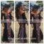 2016 Autumn New Look Flare Sleeve National Pattern Printed Long Dresses Personality Off-Shoulder Maxi Dresses For Women SMR