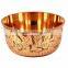 IndianArtVilla Handmade Designer Flat Bottom Bowl 100 ML - Serving Decorative Tableware Home Hotel Restaurant Gift Item