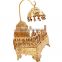 Antique Religious Om Design Sinhasan Decore Temple Hindu Deity Pooja Sinhasan Stand Chair - Idol Gift Item Home Decorate