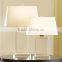 high end clean crystal table lamp with white empire fabric lampshade for home decor SAA UL CE certificate
