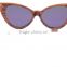 Vintage butterfly shape frame natural wood sunglasses with custom logo