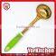 Hot sale New design TPR handle gold plating stainless steel serving ladle