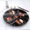 SM1-2102A Food 5 compartments plate, round party sushi tray