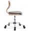 Vintage Black Dining MidCentury Modern Faux Wood Chrome Chair Caster