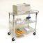 3 tiers Steel trolley wire shelving chrome