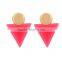 Enamel Triangle Shape With Circle Alloy Metal Earring Covering The Ear