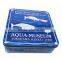 silver metal tin box customized square fish tin box