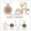 Cheap Wholesale Full Crystal Round Pendant Coin Necklace For Women