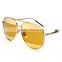 Wholesale summer catwalk models tri-color color female sunglasses