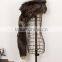 new style fashion real silver fox fur long scarf 1323