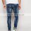 jeans sample Distressed denim man jeans pant with Rip Knee stocklot jeans(LOTA030)