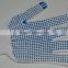 Purple single side pvc dotted white cotton hand gloves with anti slip