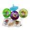 novelty peg-top plastic toy candy with tattoo paper