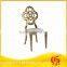 Hot sale Golden wedding king throne chair with flower back