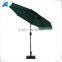 UV resistant treated polyester fabric, waterproof,fade resistant Patio Dark Green garden line Umbrella