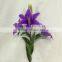 3 Flower Heads Artificial Lily Flower for Floral Arrangement