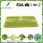 Professional Diswasher safe rectangle bamboo fiber pet double bowl
