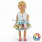 hot sale girls and 18" dolls matching clothes adorable vintage dress with ruffle capris pants outfit set