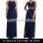 GOLDEN HANDSTITCHED BEADS BELTED SLEEVELESS CHIFFON LATEST GOWN DESIGNS