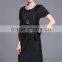 Formal fake two pieces ladies draped custom fit mid-Thigh dress